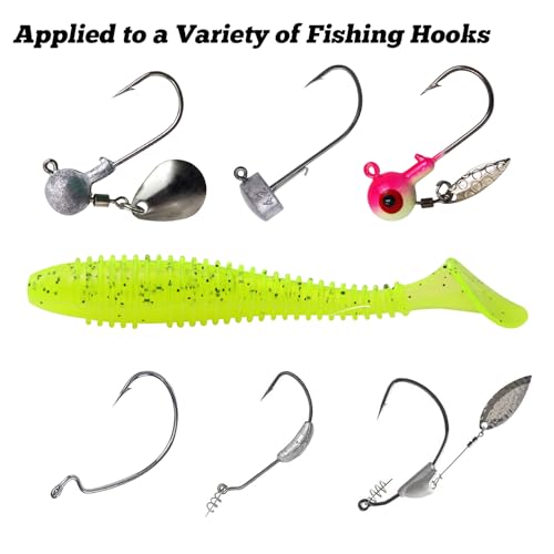 Paddle Tail Swimbaits, 2.5 inch/3inch Soft Lures Fishing Trout Crappie Bass for Freshwater and Saltwater 75PCS/60PCS - color: Chartreuse Translucent, size: 3 inch, 60 PCs