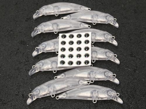 10 Blank Unpainted Minnow Crankbait Topwater Lipless Jerkbait Fishing Lures V5 - color: UPM273P10