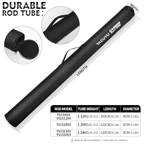 PROBEROS Surf Fishing Rod - Casting Spinning Fishing Rods with Tube(Case) 3 Piece 9'/10'/11'/12' Carbon Saltwater Travel Surf Spinning Rods - size: 11'-Spinning-3pc