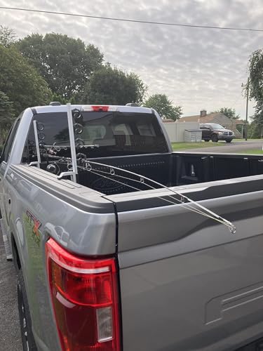 Brocraft Aluminum Truck Bed Fishing Rod Holder ¨C Clamp-On Rod Holder & Rod Carrier for Pickup Truck - style: Truck Bed Rod Storage System - 4 Rods