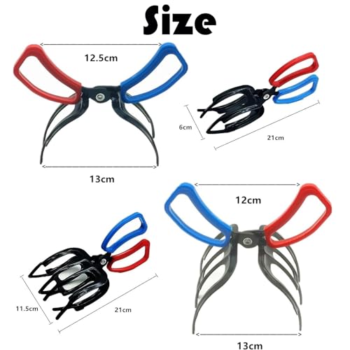 2 Packs 2/3 Claw Fish Gripper, Metal Fishing Pliers Gripper Catch Fish Control Clamp, Three Teeth Fishing Pliers Control Forceps Fishing Accessories for Most Freshwater Fish Grip Tackle Holder - color: 2 packs