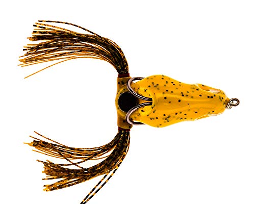 Scum Frog Scumdog Topwater Bass Fishing Hollow Body Frog Lure with Weedless Hooks - color: Pumpkin Seed, size: 1/2 Ounce