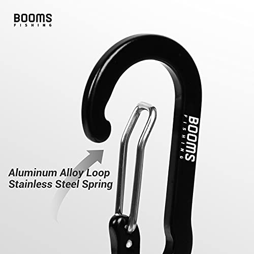 Booms Fishing T04 Fishing Lanyards Fishing Tool/Pole Safety Coil Lanyard Retractable Wire Inside Tup Cover - color: Colorful, with carabiner, 6pcs