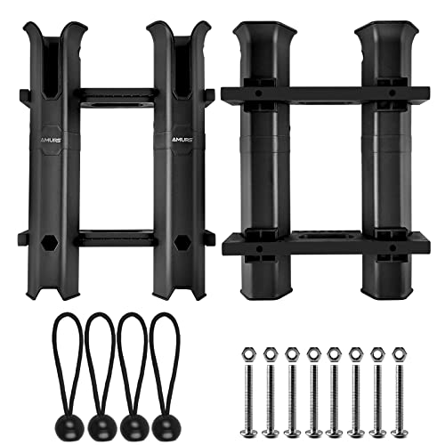 Fishing Rod Holder, Rod Holder Rack with 6-Inch Ball Bungee Cords and Screws – Portable Fishing Pole Holders Rack for Boats, Yachts, Kayaks, Garages, Coolers, Trailers, Trucks, and Wall Mounting