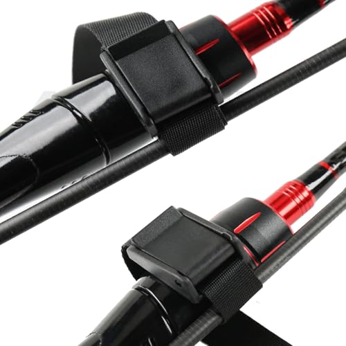 2Pcs Fishing Rod Tie Holder Strap Reusable Tie Belts Strap Fishing Tackle Wrap Band Rod Holder Fastener Cable Cord