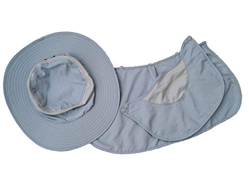 DDYOUTDOOR™ 07-281 Fashion Summer Outdoor Sun Protection Fishing Cap Neck Face Flap Hat Wide Brim - color: Gray