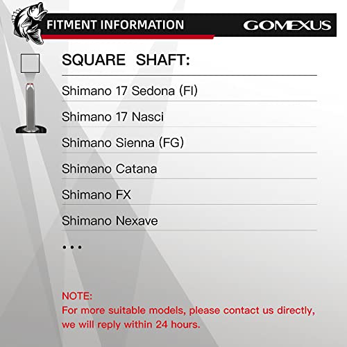 GOMEXUS Power Handle Compatible for Shimano Sedona FI Sahara FI Nexave FI Sienna FG Nasci FB Catana RC Spinning Reel Crank (Not for 22 Sahara FJ 21 Nasci FC) - color: Nexave FI/Catana RC