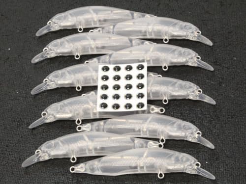 10 Blank Unpainted Minnow Crankbait Topwater Lipless Jerkbait Fishing Lures V5 - color: UPM295P10