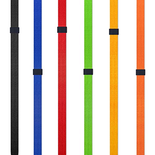 AMUU Lanyards Adjustable 6 Pcs for Walkie-talkie,Cruise,Keys,Pen,Phone | Neck Lanyards id Badges Holder Office,Cell Phones,USB,Whistles,iPod - color: 6 Pack Colors Neck Lanyard