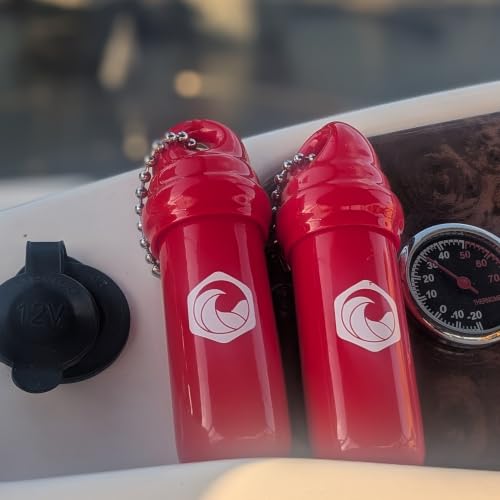 Seahive Floating Keychain (1 pack) with Waterproof Safety Container Boat Key Float - Pontoon, Fishing Accessories key holder - color: Red