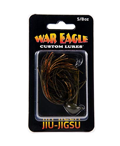 War Eagle Jiu-Jigsu Bass Fishing Lure with Weed Guard and Hole-in-One Style Skirt - color: GP Orange Craw