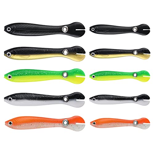 Ainiv Bionic Fishing Lure, Soft Bionic Fishing Lures Kit Creative Lifelike Mock Lure Can Bounce Fishing Accessory for Freshwater & Saltwater, Suitable for Fishing Lovers Outdoor