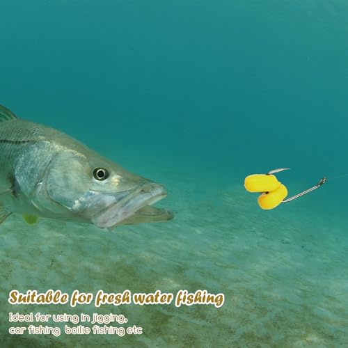Silipull 103 Pcs Carp Fishing Accessories Bulk with 25 Luminous Fishing Bait Trap Cage Feeder Basket Holder 2 Line Bait Stopper 24 Multi Size Hooks 50 Fake Corn Baits for Trout Catfish Carp