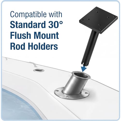 Gimbal Mount Aluminum Rod Holders Mount Marine Holder for Downriggers Boat Fishing Trolling Rod Support Heavy Duty Corrosion Resistant Secure Installation Offshore Use