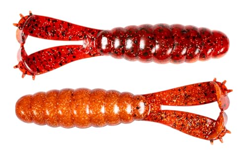 Z-MAN Goat 3 3/4 inch Soft Plastic Grub 4 Pack - style: Hot Snakes