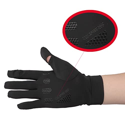 Mens Women Driving Gloves Summer UV Sun Protection Gloves Non-Slip Touchscreen Ice-Silk Sunblock Gloves for Cycling Riding - color: Standard Black