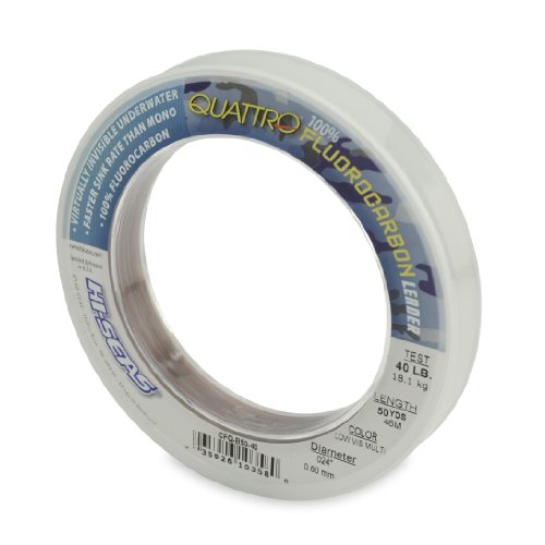 Hi-Seas Quattro 100% Fluorocarbon Leader - size: 50 Yard, 40 Pound Test