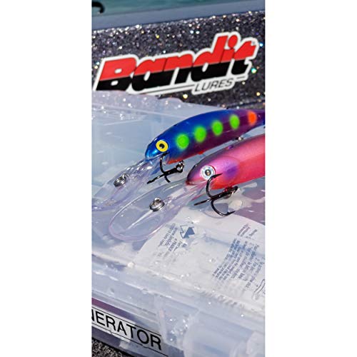 Bandit Generator Multi-Species Minnow Jerkbait Glowing Fishing Lure, Fishing Accessories, Excellent for Bass and Walleye, 4 5/8", 3/4 oz, Spill