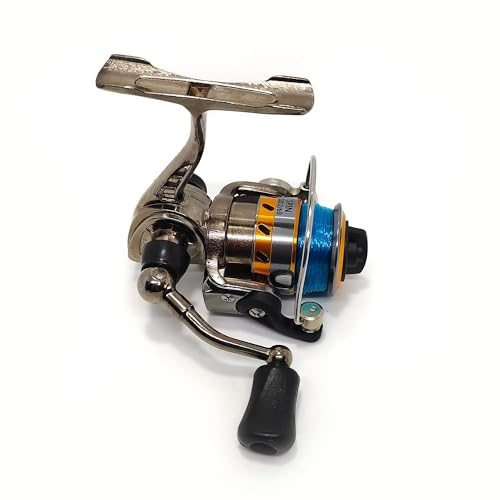 Mini 100 Small Metal Spinning Wheel Aluminum Fishing Reel with Metal Spool for Freshwater and All Season Fishing