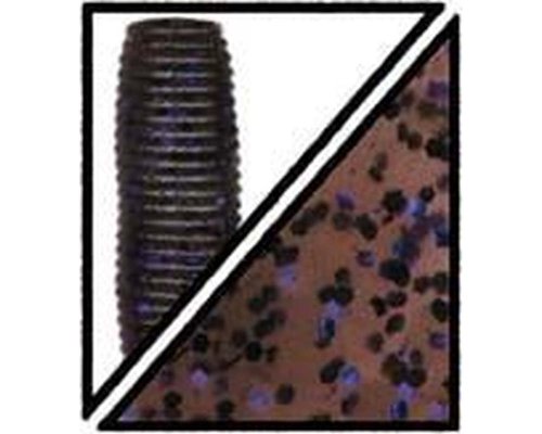 Yamamoto 5" Double Tail Hula Grub - Realistic Easy-to-Use Soft Plastic Fishing Lure Bait with Free-Flowing Skirt - 10 Pack - size: 5 inch, style: Cinnamom Brown With Large Black and Large Purple Flake