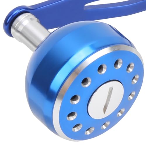 Baitcasting Reel Handle Replacement Parts, Aluminum Alloy Fishing Reel Rocker Arm with 8x5mm Mounting Hole, Lightweight Handle Grip for Baitcasting Reel Repair - color: Blue