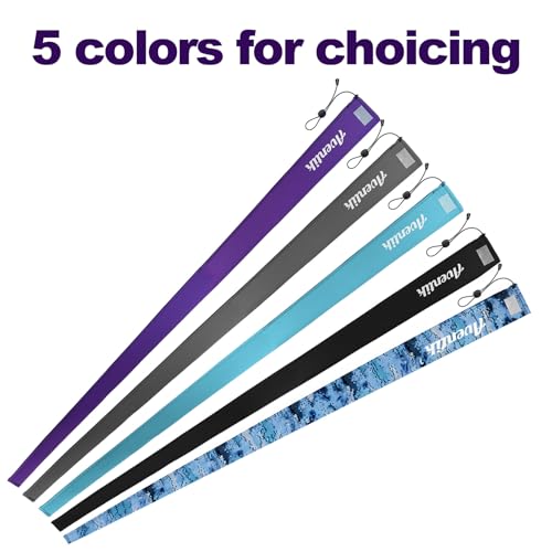 Aventik Lightproof Neoprene Rod Sleeve – Protective Fishing Rod Sock Cover with Hanging Loop & Adjustable Lanyard for Casting, Spinning & Trolling Rods - color: Purple, size: Length: 60''/1.52m