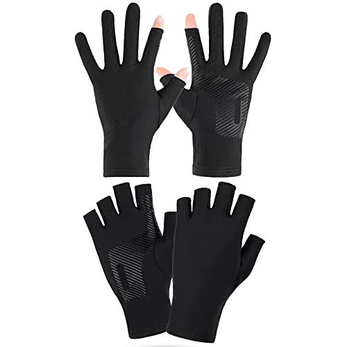 UV for Protection Fishing Fingerless Gloves Light Breathable Sunscreen Driving Anti UV for Outdoor Cycling Men Sun Protection Sunscreen - color: C