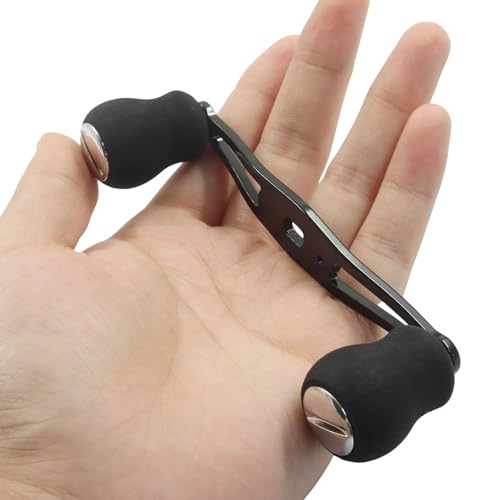 Fishing Reel Handle, Black | Baitcaster Handle, Non-Slip EVA Grip, Compatible with Abu Garcia and Daiwa Baitcasting Reels, Left/Right Hand Installation