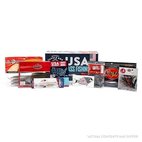 Catch Co Mystery Tackle Box Freshwater Largemouth and Smallmouth Bass Lures Fishing Kit - style: Usa