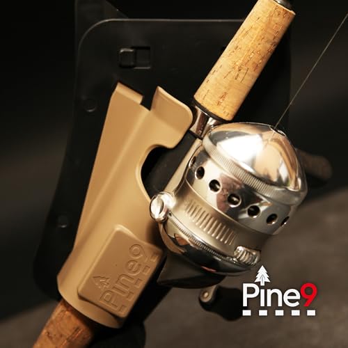 Ambie Fishing Rod Hip Holster - Patented Ambidextrous Quick-Draw Fishing Pole Holder, Made in USA - Spinning, Baitcaster & Centerpin Reels - Fits Any 1.5" Belt - color: Ghost Grey