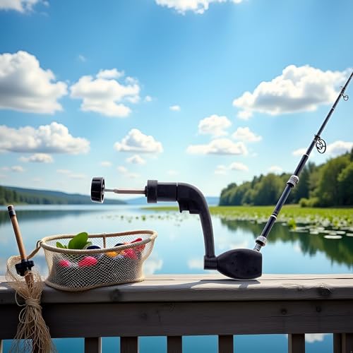 Black Universal Plastic Power Handle Fishing Reels Crank Rock Arm Spinning Wheel Grasp Reels and Accessories