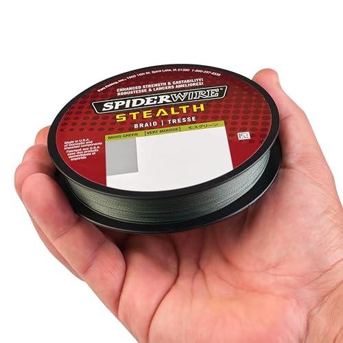 SpiderWire Stealth Braid Fishing Line - color: Moss Green, size: 125yd, style: 30lb Break Strength