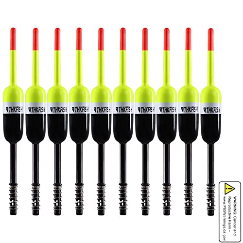 THKFISH Fishing Bobbers Fishing Floats and Bobbers Slip Bobbers for Fishing Balsa Floats Crappie Fishing Bobbers Fixed Bobber (1.5"X0.59"X5.4") (2.5"X0.59"X5.4") - color: 2.5"X0.59"X5.4"-10pcs