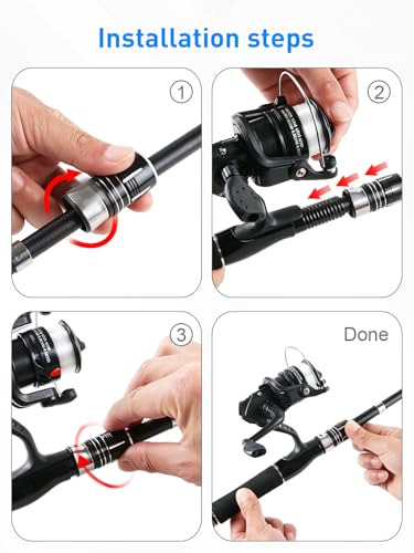 Fishing Pole Kit, Carbon Fiber Telescopic Fishing Rod and Reel Combo with Spinning Reel, Line, Bionic Bait, Hooks and Carrier Bag, Fishing Gear Set for Beginner Adults - size: Kids 5.25ft/1.6m