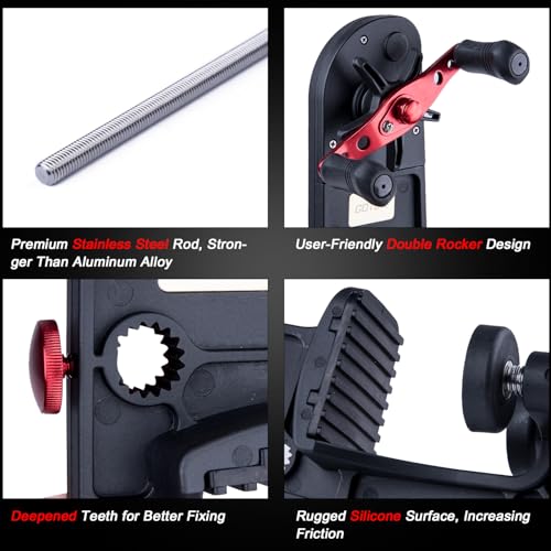 Goture Fishing Line Spooler for Fishing Reel, Fits Spools up to 5.9 in Fishing Spooler, Available in Two Lengths Fishing Reel Line Spooler, Adjustable Friction Machine Spooling Station System - color: Fishing Line Spooler A