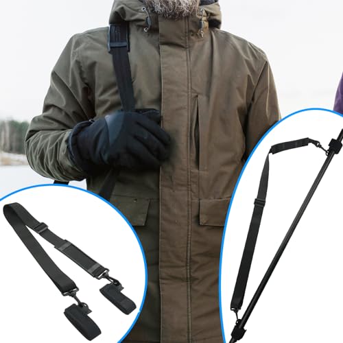 Cosmos Fishing Rods Carrier Strap - Adjustable Sling Shoulder Fishing Poles Strap Holder for Fly-Fishing, Casting Rod & Spinning Rod, Black