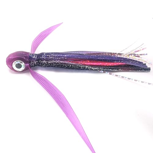 Saltwater Big Game Fishing Lure, for Offshore trolling (FlyBoy) - color: Purple Black Holographic