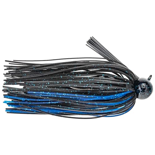 Strike King Tour Grade Football Jig Bait - color: 2 - Black / Blue, size: 0.375 ounce