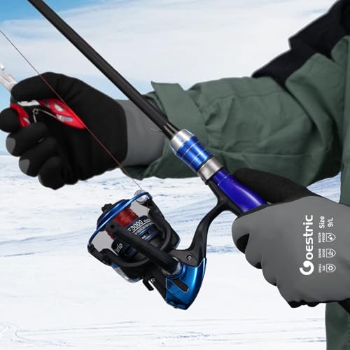 Waterproof Winter Work Gloves for Men Women, Freezer Gloves with Grip (Grey/L/1-Pair)