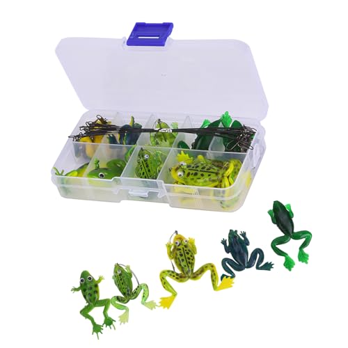 Fishing Lures, 10 PCS Frog Lure, Fishing Tackle Accessories Kit