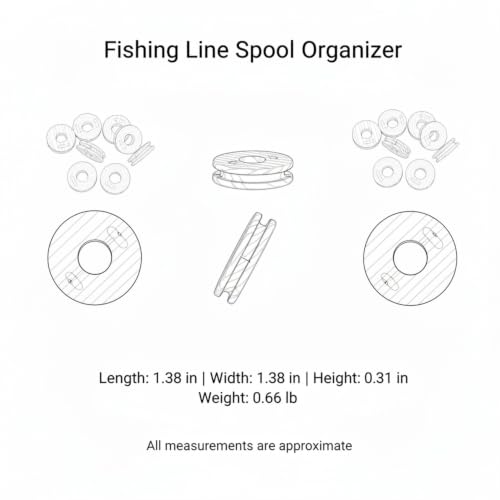 Fishing Line Spool Organizer, PP Plastic Tackle Box Storage Holder for Loose Spools (1 PC)