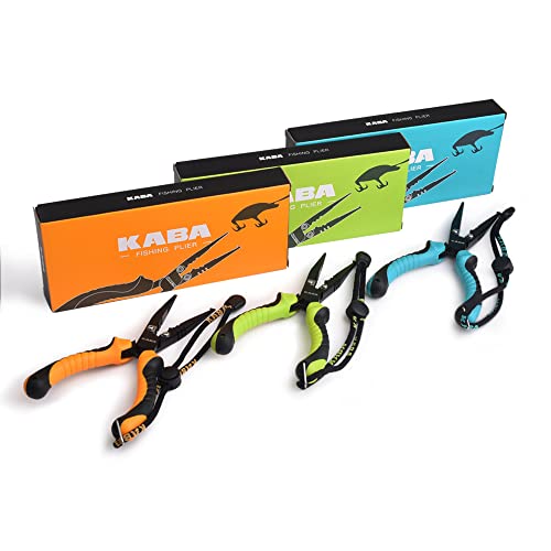kaba 7 inch Fishing Pliers Braid Line Cutters Split Ring Plier Saltwater Freshwater Resistant Hook Remover Multifunctional Lure Scissors Fishing Gear Tackle Fishing Tools