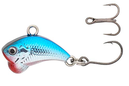 Z-Viber Micro - Ultra Light and Ice Fishing Lure - Mini Lipless Crankbait - 1/16oz Rattle Bait (0.6") - color: Blue Chrome (UV)