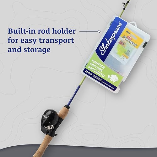 Shakespeare Catch More Fish Spincast Reel and Fishing Rod Combo with Kit - color: Panfish, style: 2024 Model