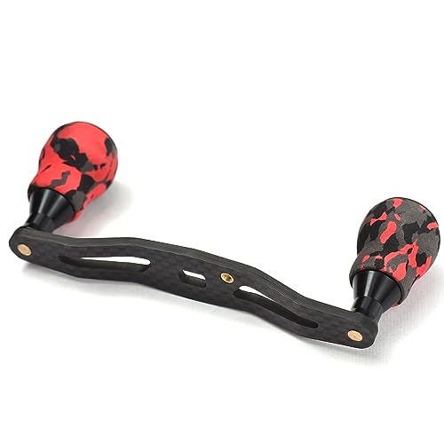 Lixada Carbon Baitcasting Trolling Reel Handle Left Right Ultralight Fishing Reel Crank Carbon Fiber Fishing Reel Handle Crank Accessory