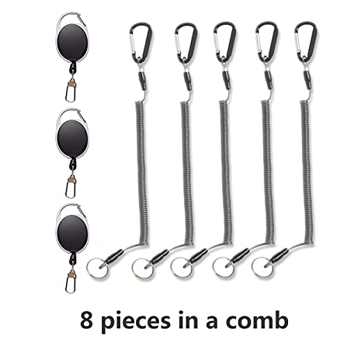 Fly Fishing Zinger Retractor 3 pcs,5pcs Pack Fishing Lanyards