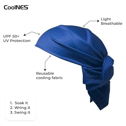 CoolNES - Cooling Bandana Adjustable Cools Instantly When Wet UPF 50 - color: Navy