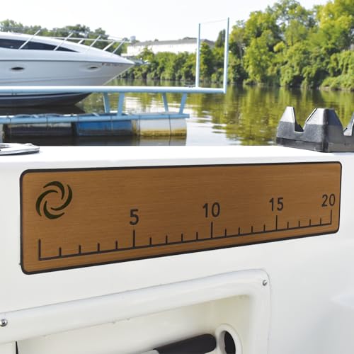 20" EVA Foam Fish Ruler with Peel & Stick Backing for Boats, Kayaks, Coolers, or Personal watercraft, Easy to Read 6mm Thick, Milled Fish Measuring Board (Mocha) - color: Mocha