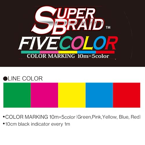 Yo-Zuri Superbraid 660 yd Floating Braid, 5-Color, 100 lb