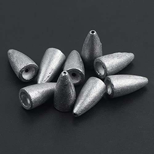 Bullet Fishing Sinkers Weights Slip Sinkers Kit- 29/83Pcs Fishing Worm Weights Assorted Set for Bass Fishing Saltwater - style: 83pcs Kit